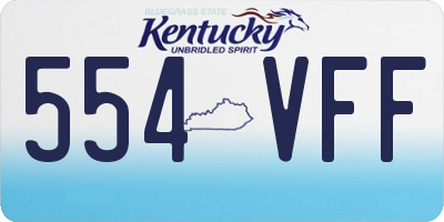 KY license plate 554VFF