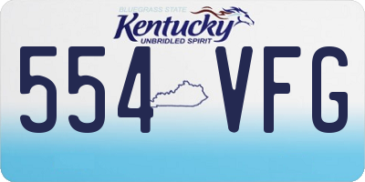 KY license plate 554VFG