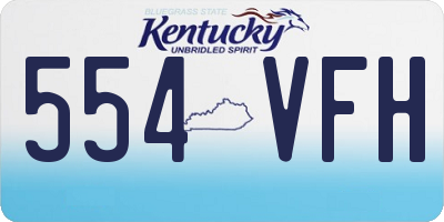 KY license plate 554VFH