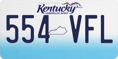 KY license plate 554VFL
