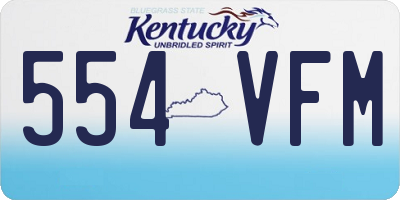 KY license plate 554VFM