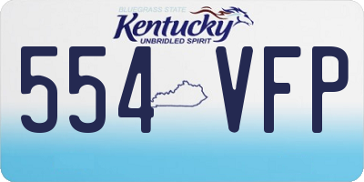 KY license plate 554VFP