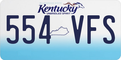 KY license plate 554VFS