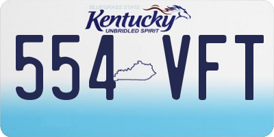 KY license plate 554VFT