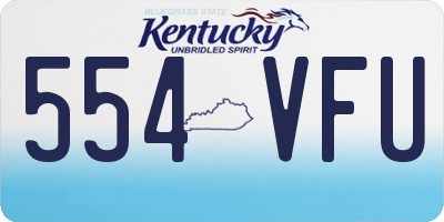 KY license plate 554VFU