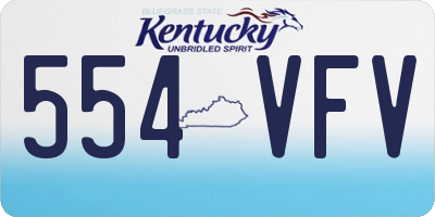 KY license plate 554VFV