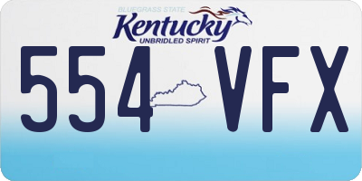KY license plate 554VFX