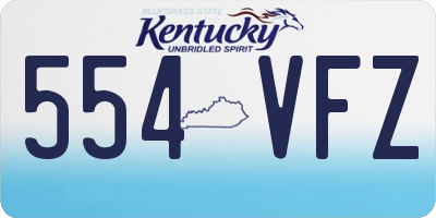 KY license plate 554VFZ