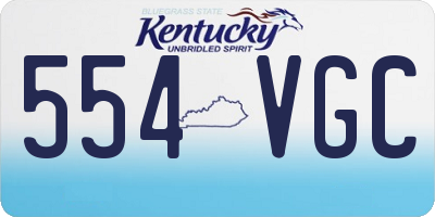 KY license plate 554VGC
