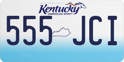 KY license plate 555JCI