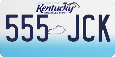 KY license plate 555JCK