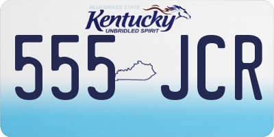 KY license plate 555JCR