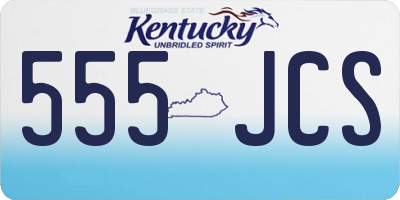KY license plate 555JCS