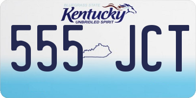 KY license plate 555JCT