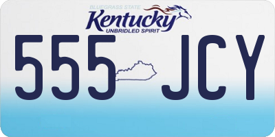 KY license plate 555JCY