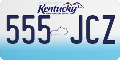 KY license plate 555JCZ