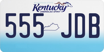 KY license plate 555JDB