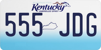 KY license plate 555JDG
