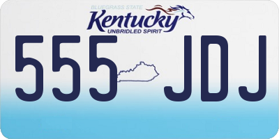 KY license plate 555JDJ