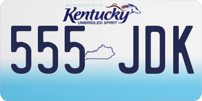 KY license plate 555JDK