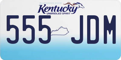 KY license plate 555JDM
