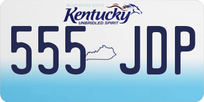 KY license plate 555JDP