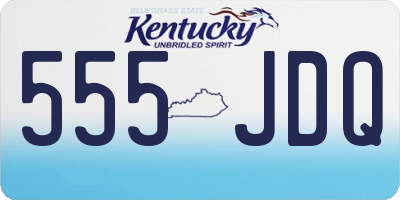 KY license plate 555JDQ