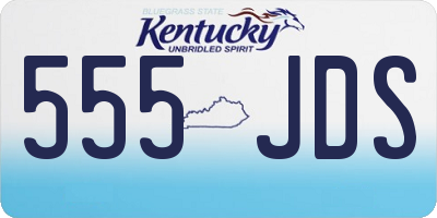 KY license plate 555JDS
