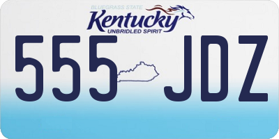 KY license plate 555JDZ