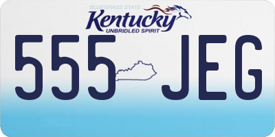 KY license plate 555JEG