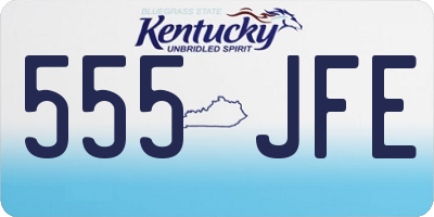 KY license plate 555JFE