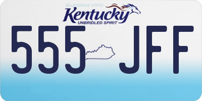 KY license plate 555JFF