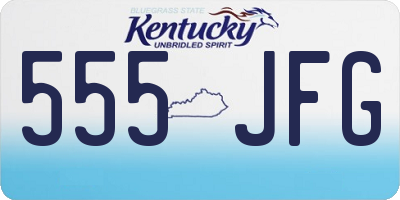 KY license plate 555JFG