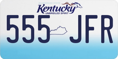 KY license plate 555JFR