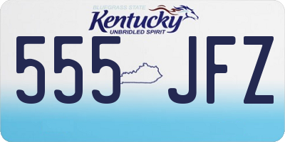 KY license plate 555JFZ