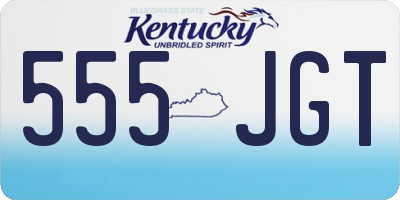 KY license plate 555JGT