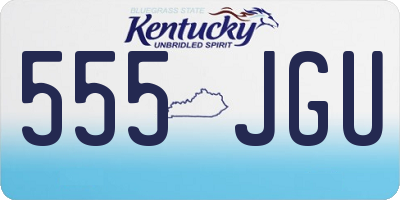 KY license plate 555JGU