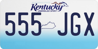 KY license plate 555JGX