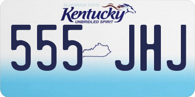 KY license plate 555JHJ