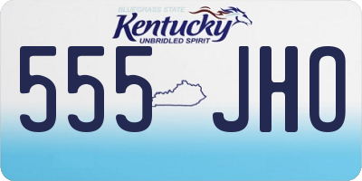 KY license plate 555JHO