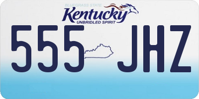 KY license plate 555JHZ