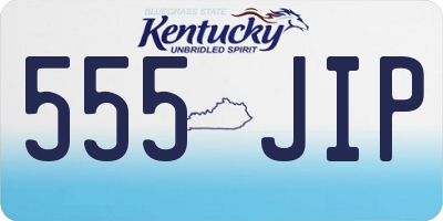 KY license plate 555JIP