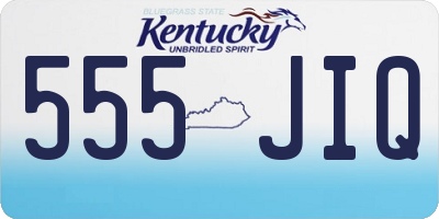 KY license plate 555JIQ