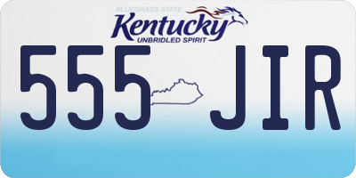 KY license plate 555JIR