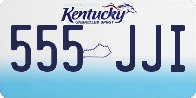 KY license plate 555JJI
