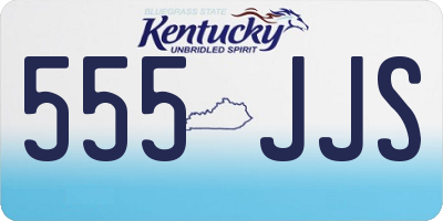 KY license plate 555JJS