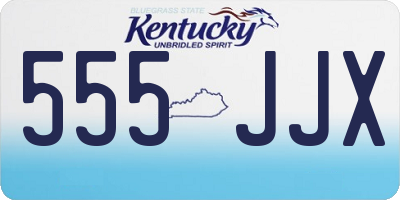 KY license plate 555JJX