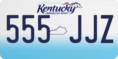 KY license plate 555JJZ