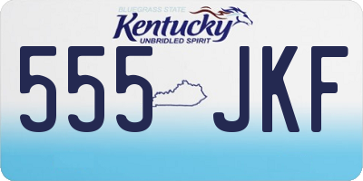 KY license plate 555JKF