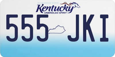 KY license plate 555JKI